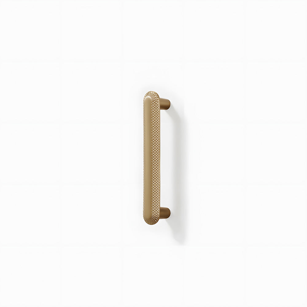Modern Champagne Gold Knurled Textured Cabinet Pulls