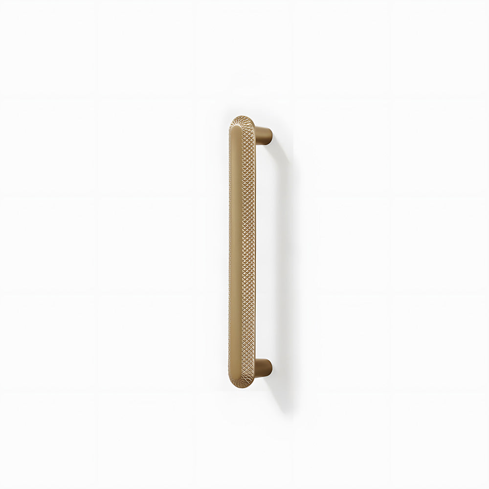 Modern Champagne Gold Knurled Textured Cabinet Pulls