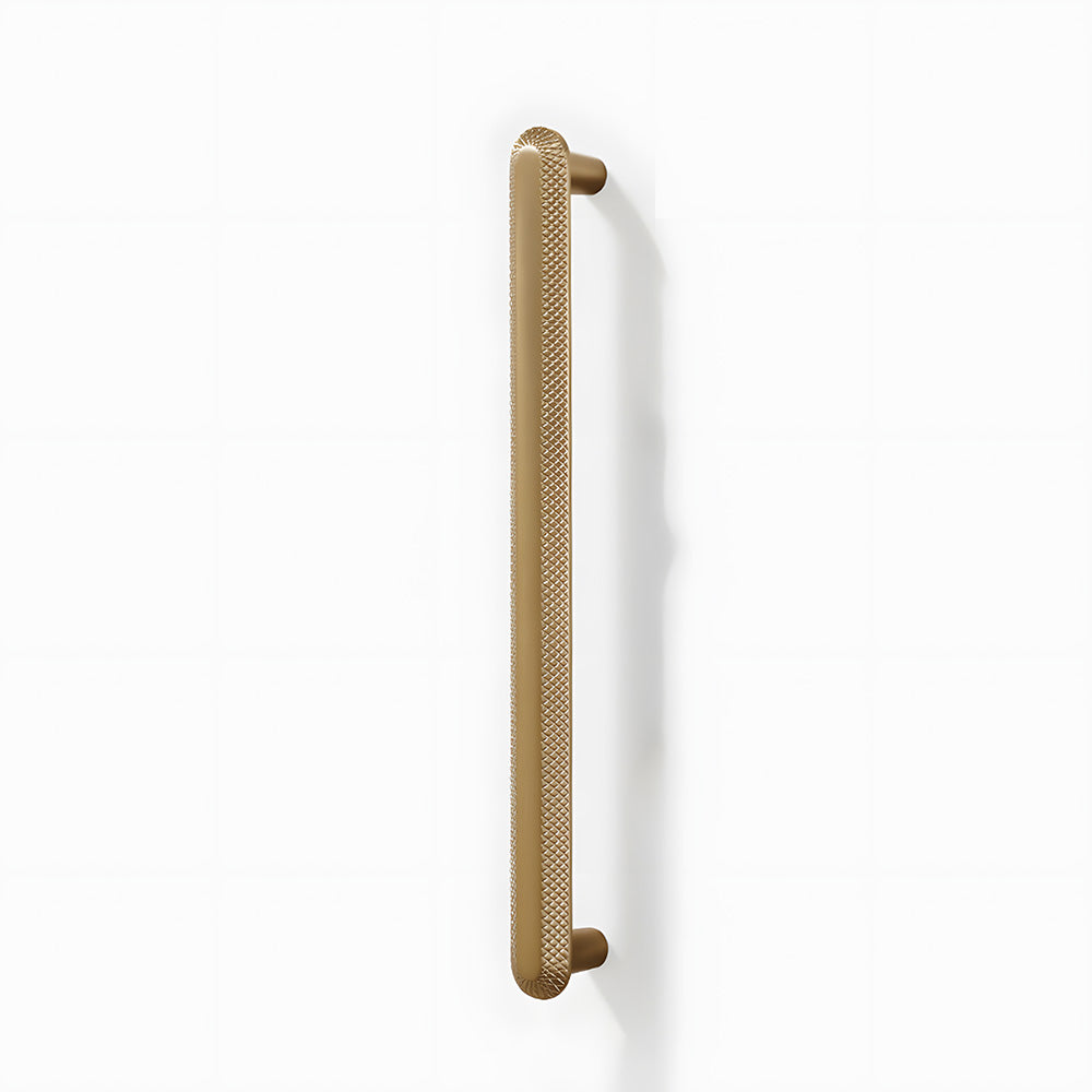 Modern Champagne Gold Knurled Textured Cabinet Pulls