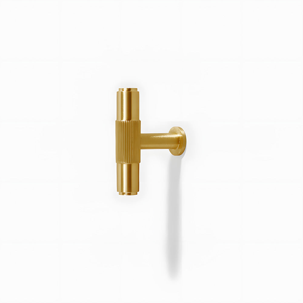 Gold Vintage Lined Brass Kitchen Cabinet Handles
