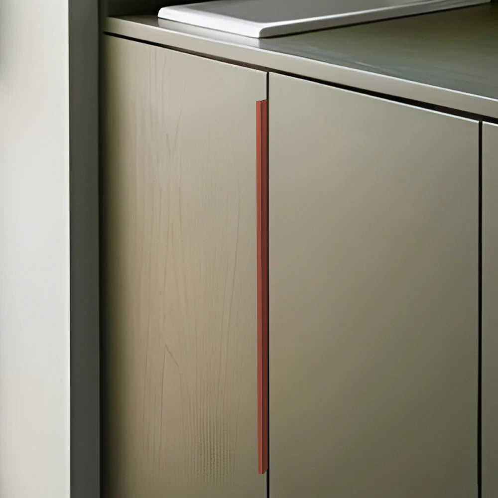 Orange Aluminium Kitchen Cabinet Profile Edge Pull Handles