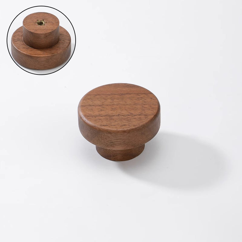 Round Wooden Knobs Furniture Handles for Cabinet and Drawer