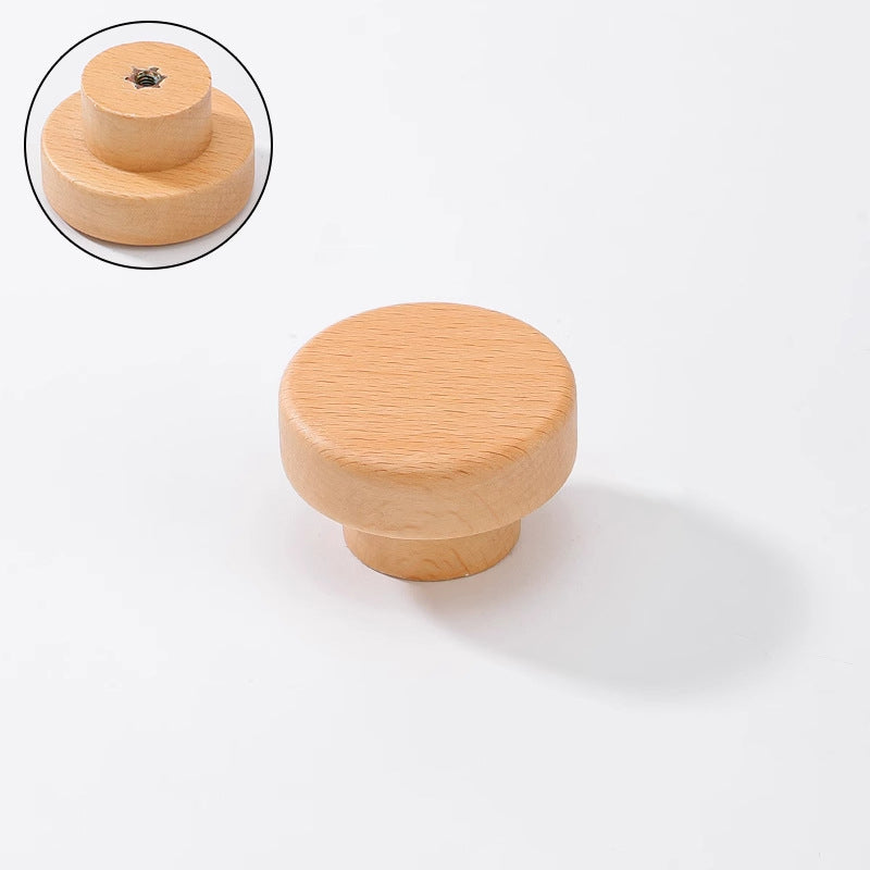 Round Wooden Knobs Furniture Handles for Cabinet and Drawer