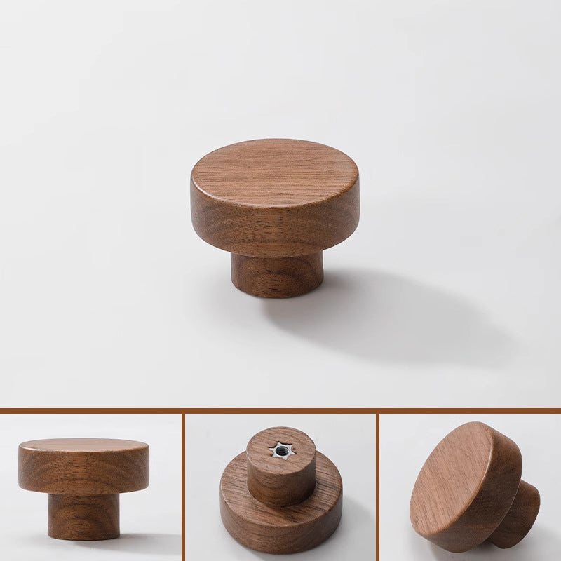Round Wooden Knobs Furniture Handles for Cabinet and Drawer
