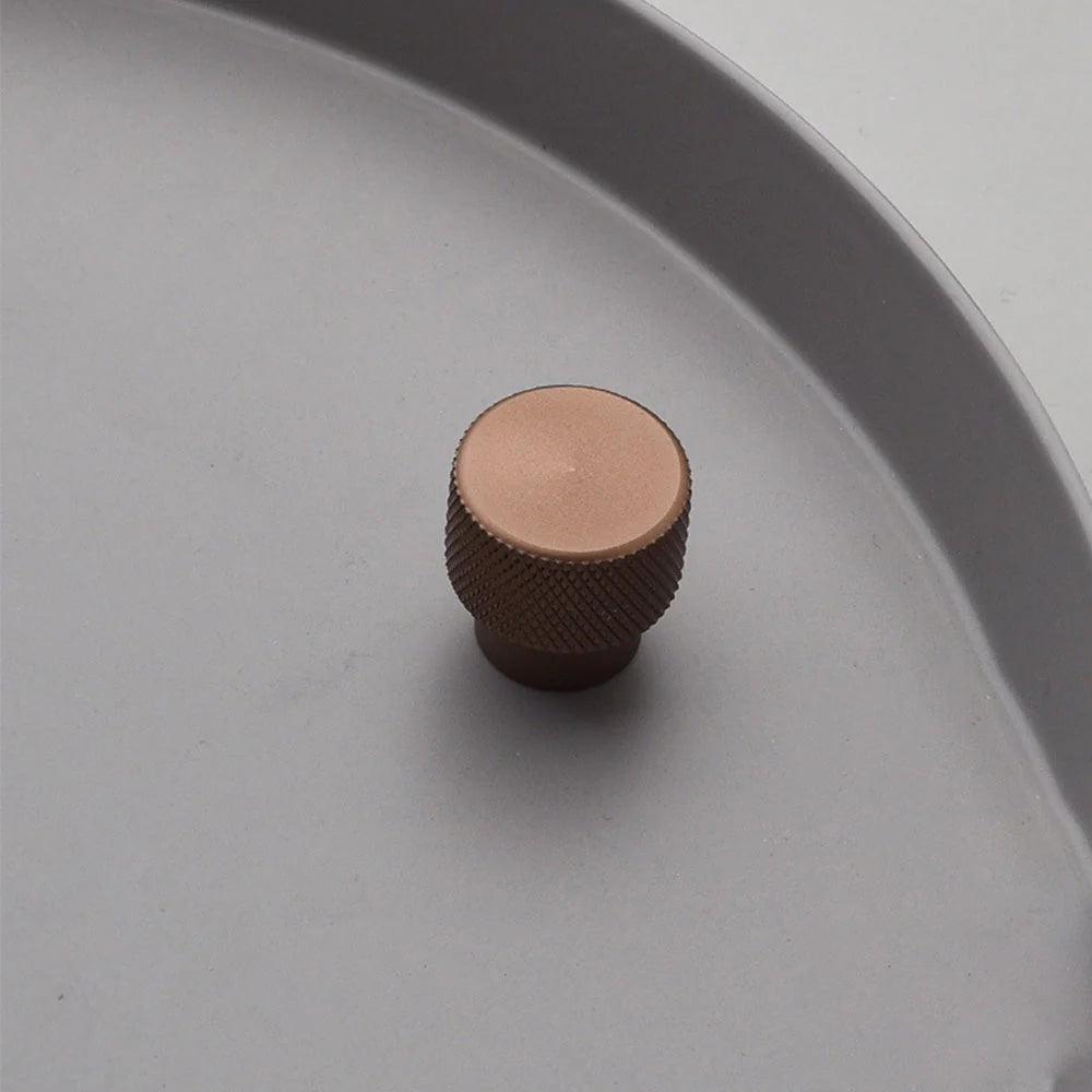 Brown Knurled Design Cupboard Door T Bar Pull Handles
