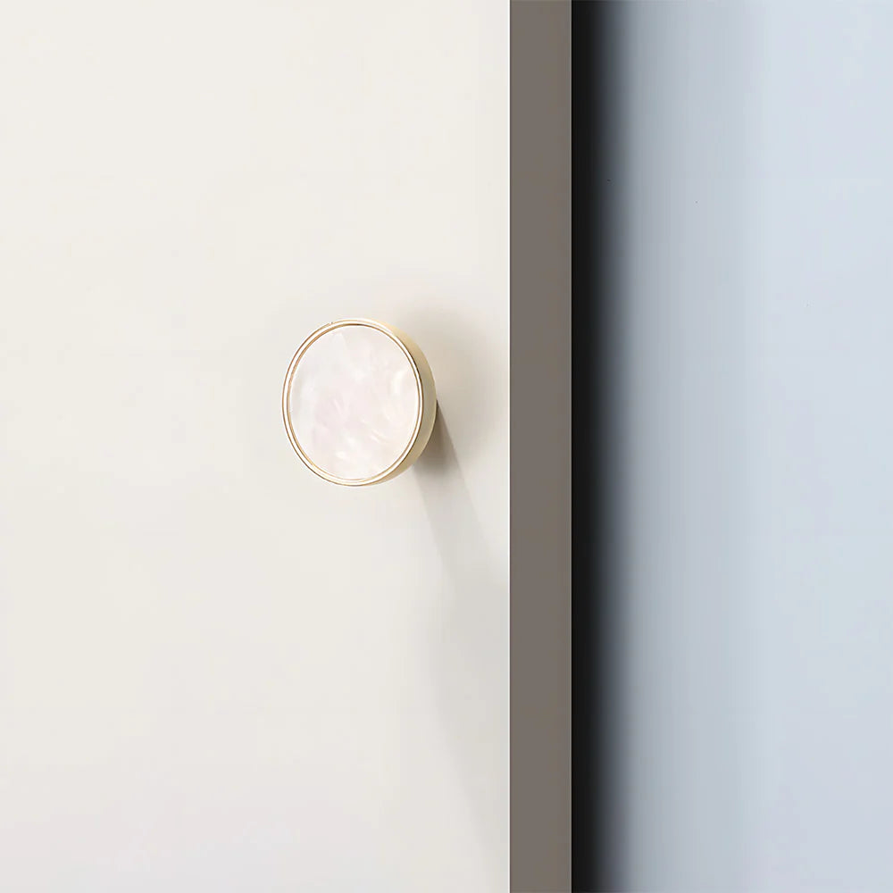 White Round Cabinet Drawer Knobs for Bedroom