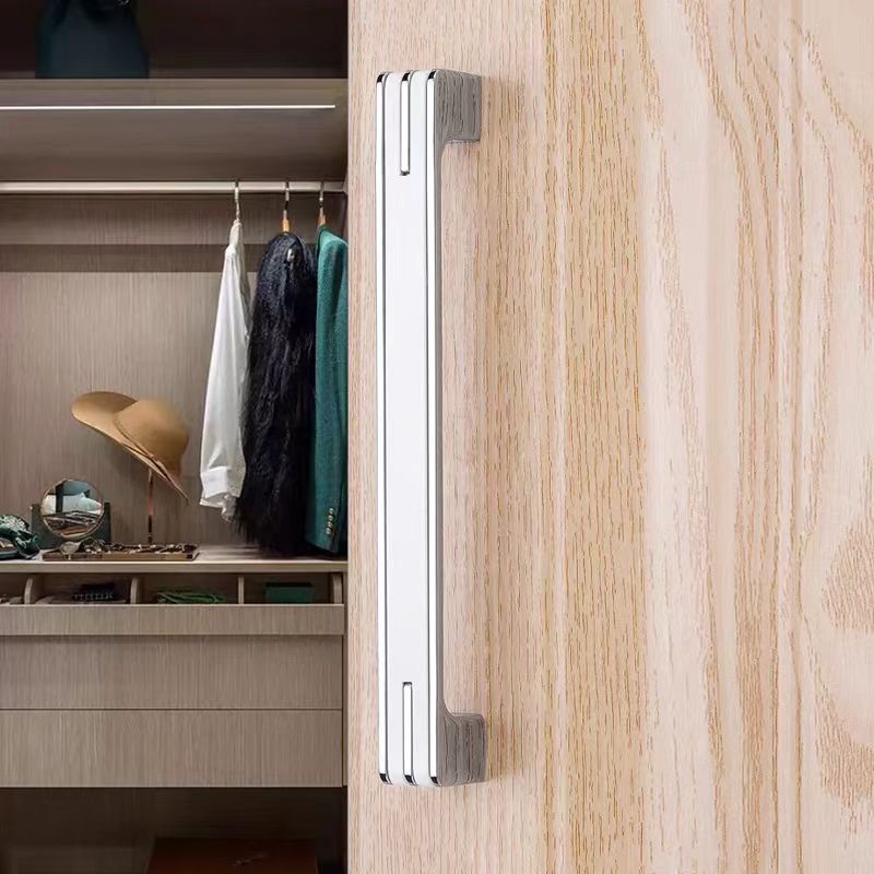 Black and Chrome Modern Cabinet Handles for Kitchen and Drawers