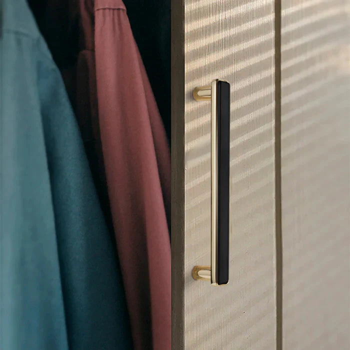 Black Solid Brass Removable T Bar Handle for Wardrobes and Cabinets