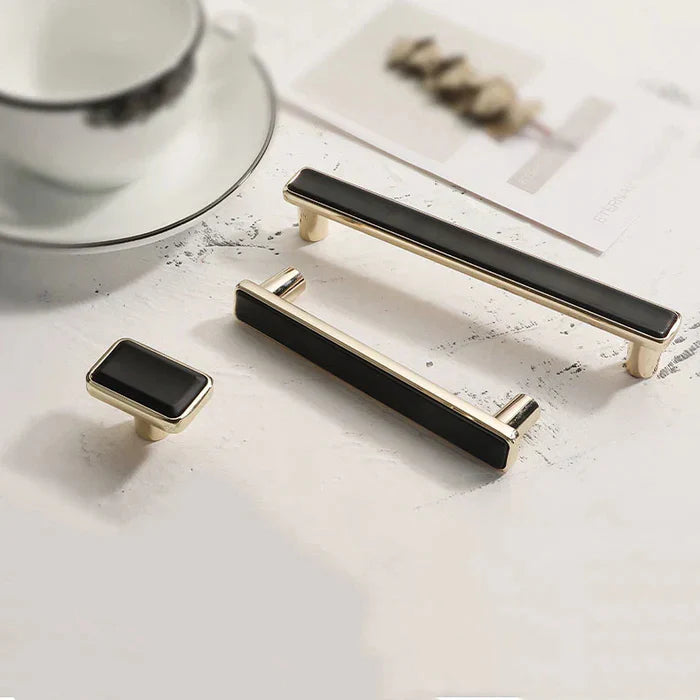 Black Solid Brass Removable T Bar Handle for Wardrobes and Cabinets