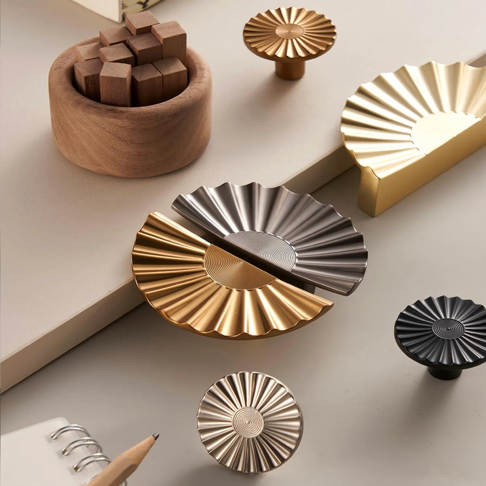 Luxury Sunburst Semi Circle Cabinet Handles