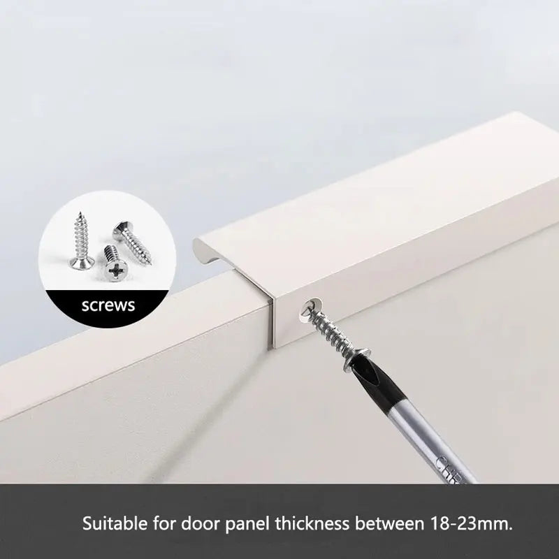 Colorful Invisible Edge Pull Handles Aluminum Drawer Wardrobe Pulls