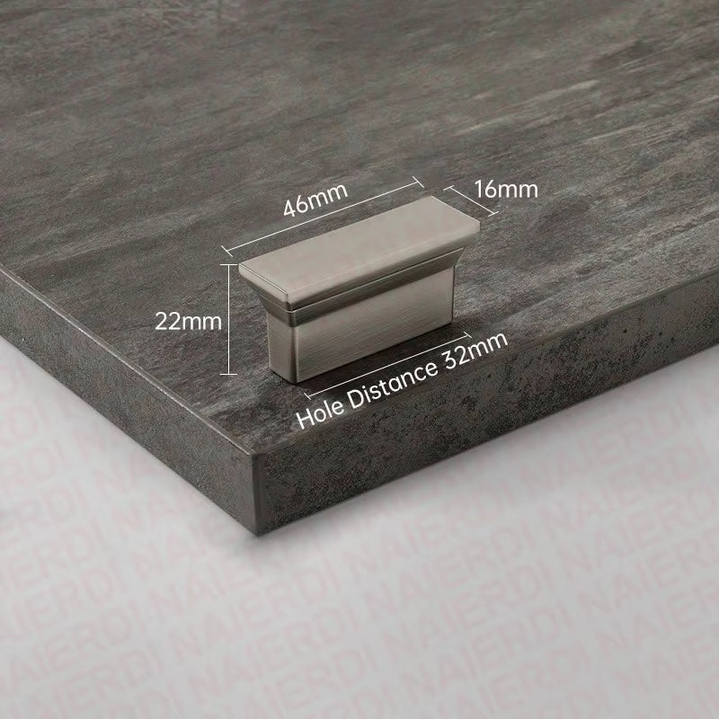 Brushed Steel Zinc Alloy Trapezoid Cabinet Handles Wardrobe Cupboard Drawer Pulls