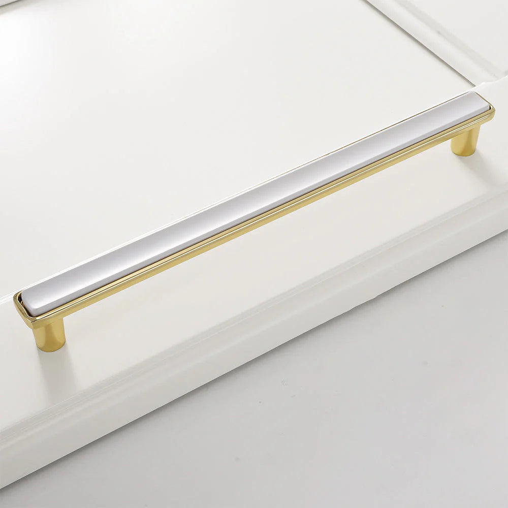 Modern White Solid Brass Removable T Bar Handle for Cabinets