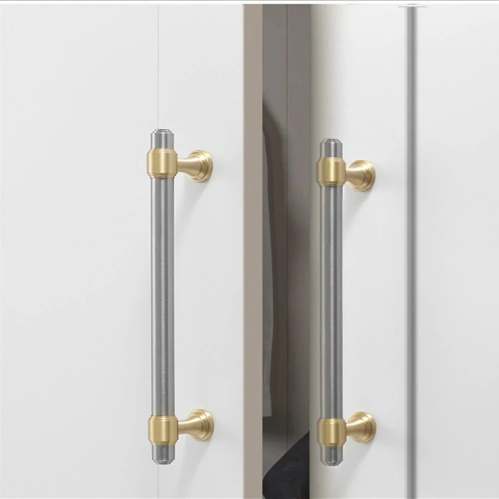 Modern Silver Stain Finish Kitchen Cabinet T Bar Handles Pulls