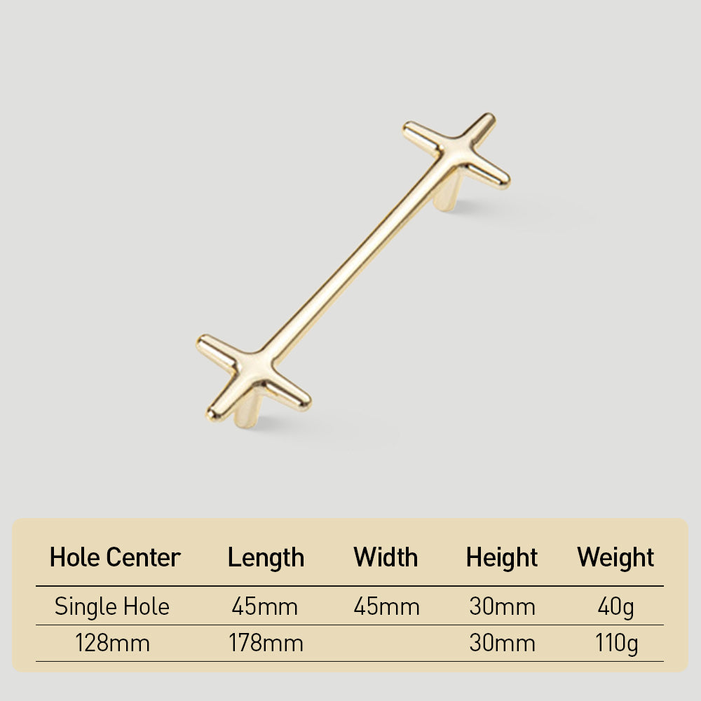 Gold Aluminium Star Cupboard Handles & Cabinet Knobs