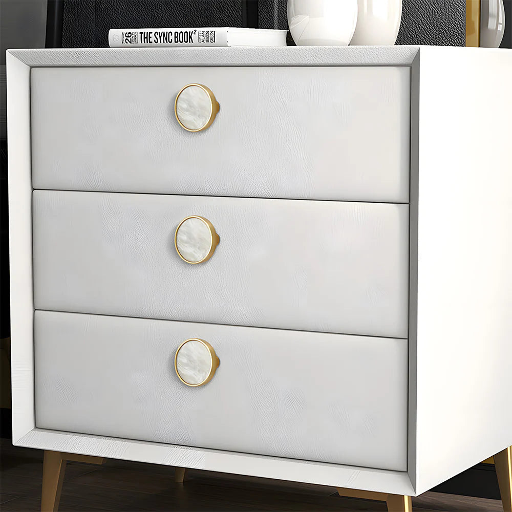 White Round Cabinet Drawer Knobs for Bedroom