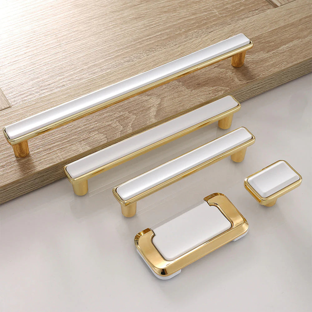 Modern White Solid Brass Removable T Bar Handle for Cabinets
