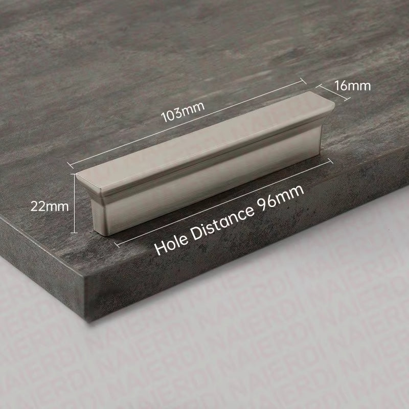 Brushed Steel Zinc Alloy Trapezoid Cabinet Handles Wardrobe Cupboard Drawer Pulls