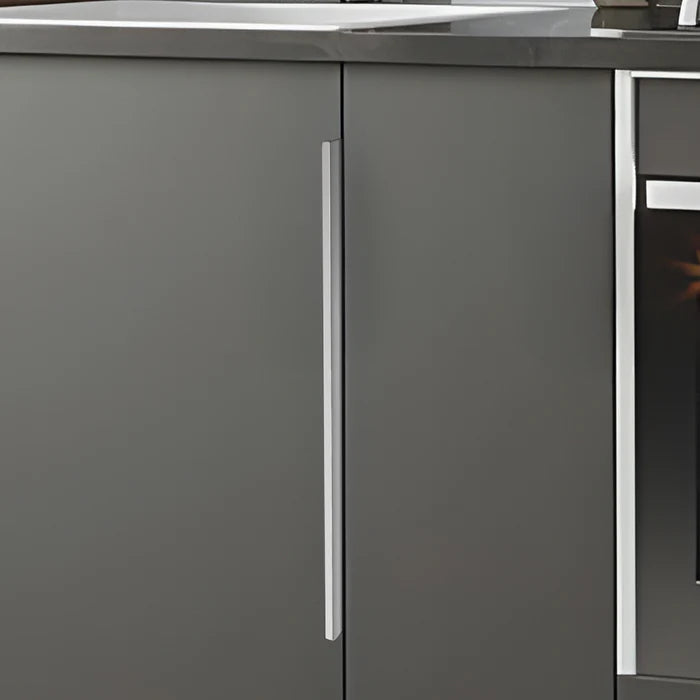 White Aluminum Kitchen Cabinet Profile Edge Pull Handles for Cupboards
