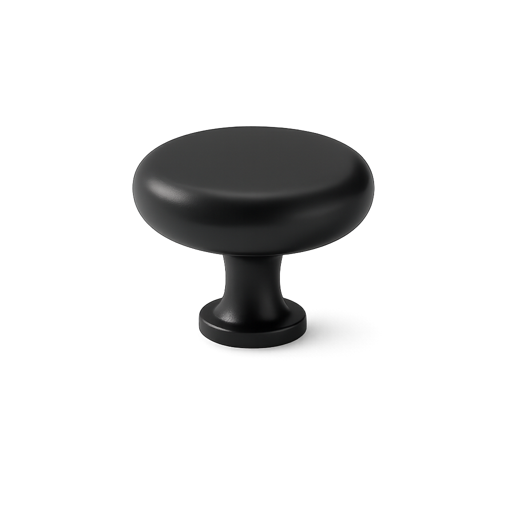 Modern Matte Black Zinc Alloy Kitchen Cabinet Handles
