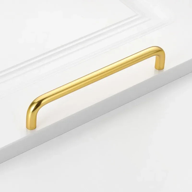 Gold Aluminum Alloy Kitchen Cabinet Handles For Wardrobe Drawer Dresser