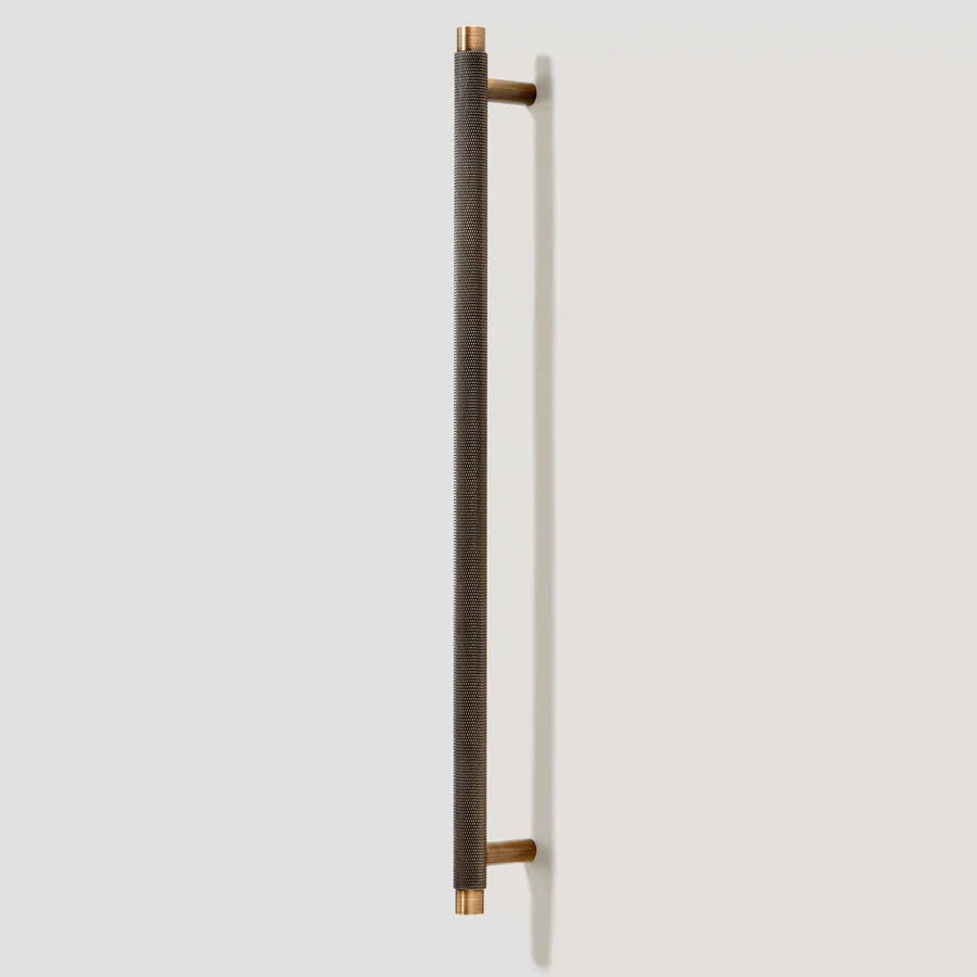 Antique Bronze Knurled T Bar Cabinet Handle Solid Brass for Kitchen