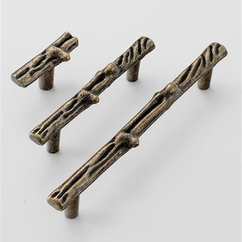 Bronze Tree Branch Cabinet Handles Zinc Alloy Wardrobe Drawer Pulls