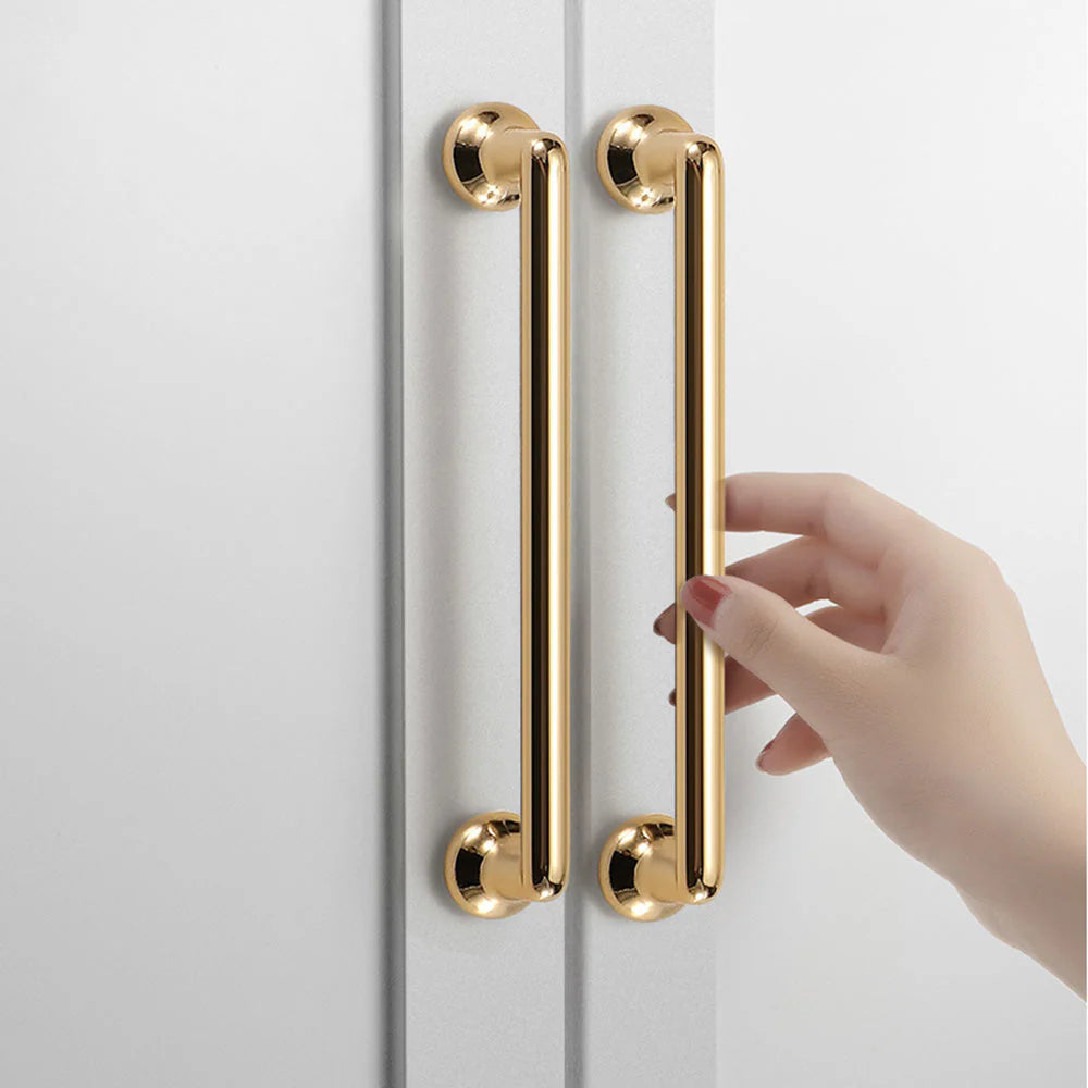 Gold Solid Zinc Alloy Modern Cabinet Wardrobe Handle