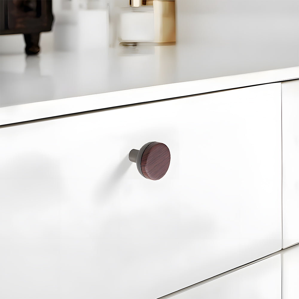 Natural Wood Two-Tone Cabinet Handles & Drawer Pulls for Cupboard