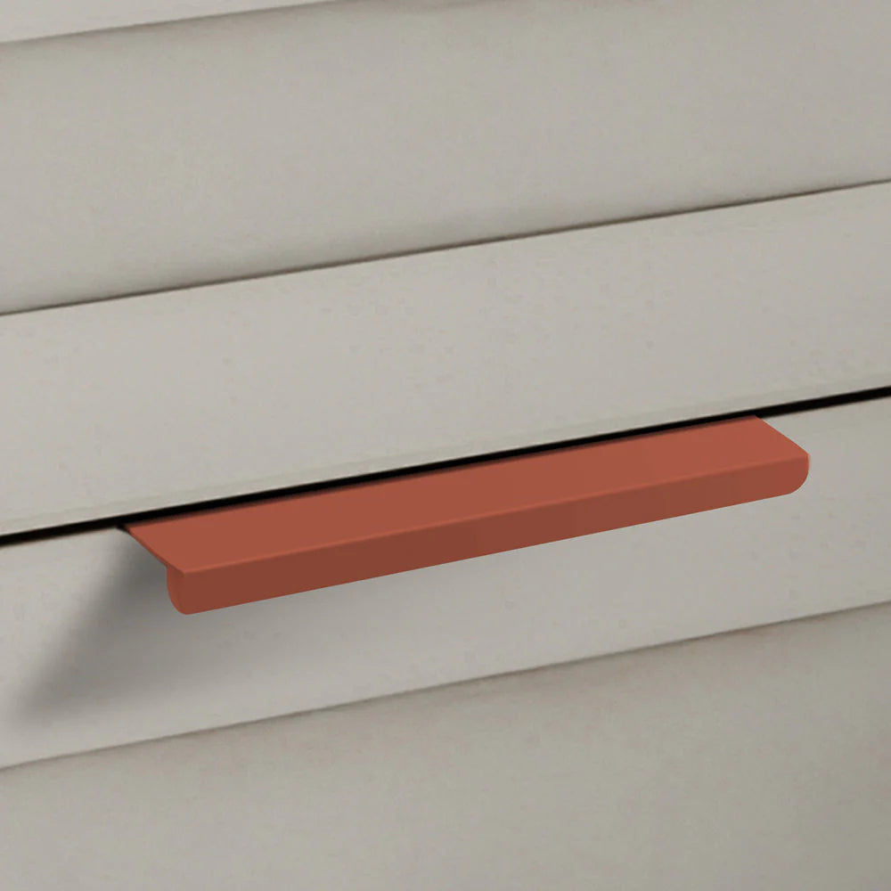 Orange Aluminium Kitchen Cabinet Profile Edge Pull Handles