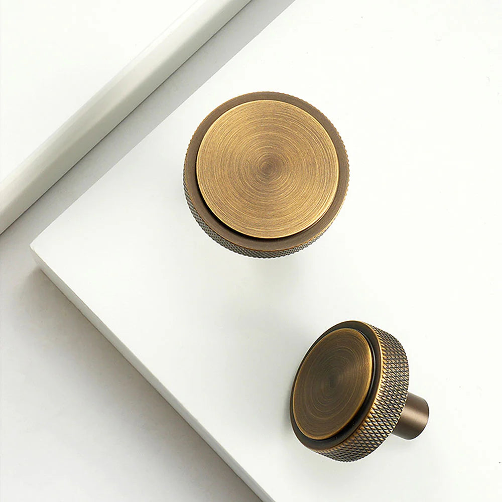 Bronze Finish Knurled Style Kitchen Cabinet Bar Handle