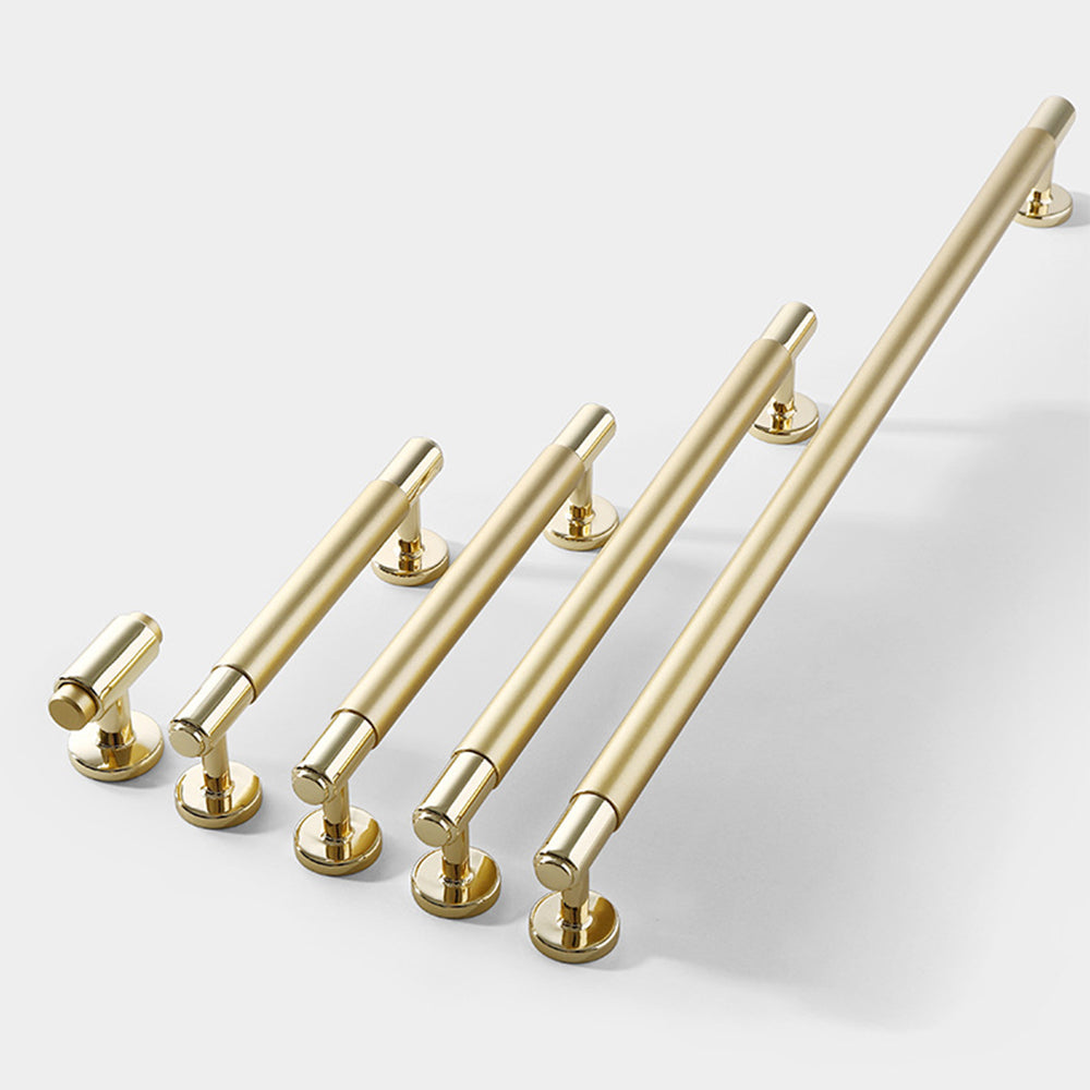 Gold Satin Finish Cupboard Door Cabinet Bar Handles Pulls