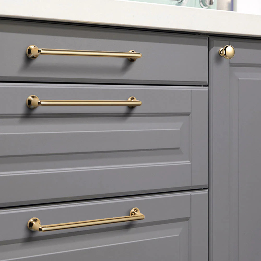 Gold Solid Zinc Alloy Modern Cabinet Wardrobe Handle