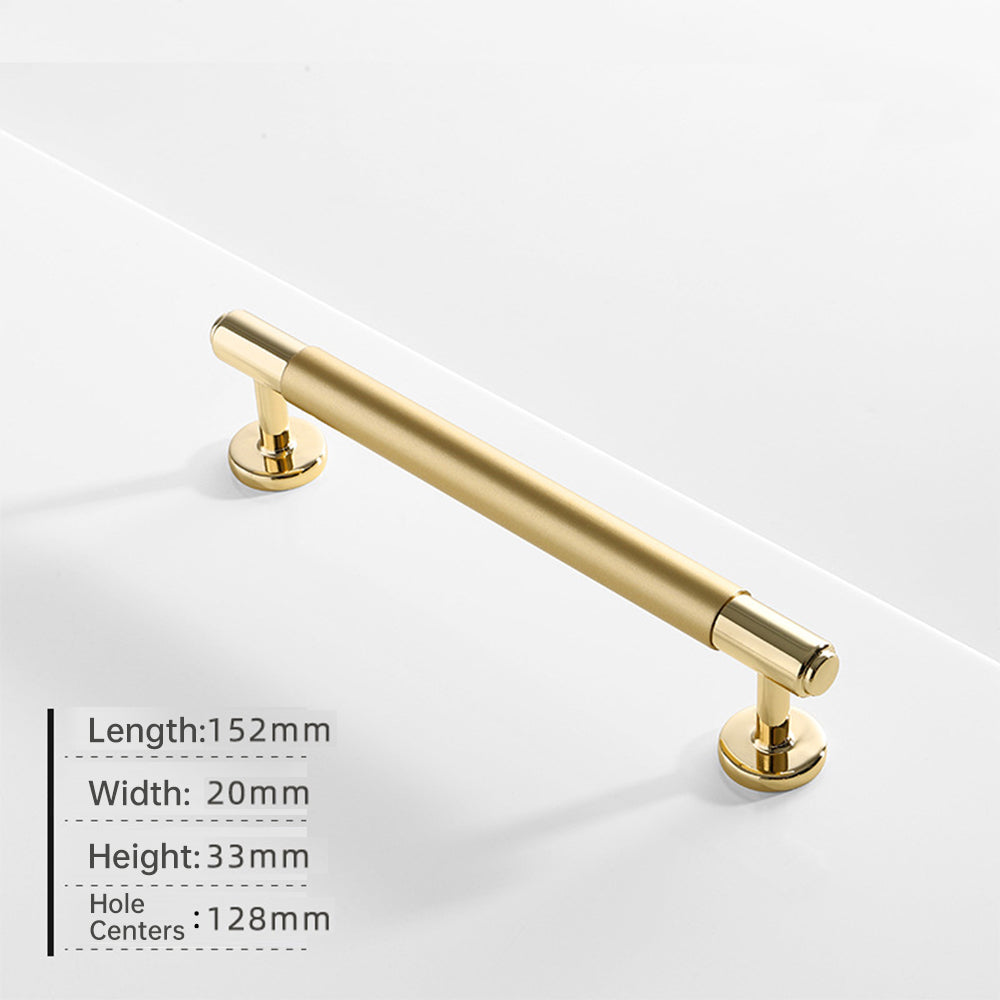 Gold Satin Finish Cupboard Door Cabinet Bar Handles Pulls
