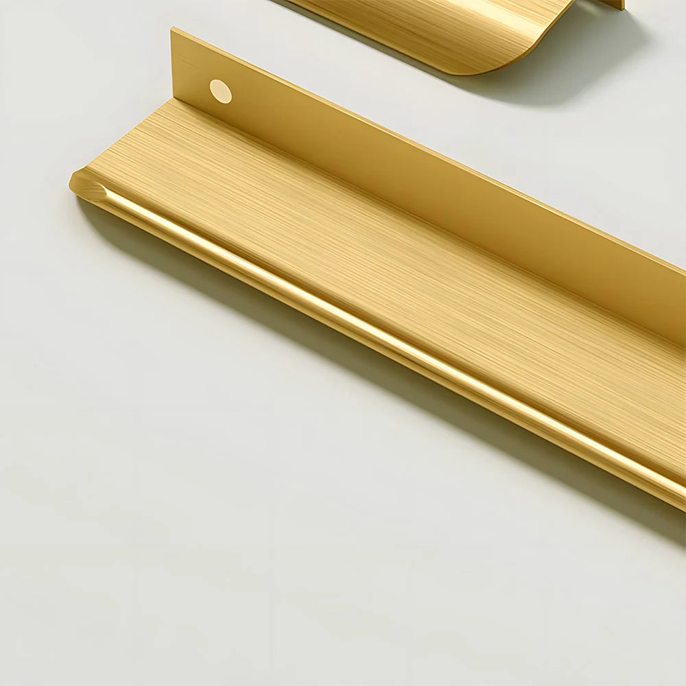 Brushed Gold Cabinet Drawer Edge Pulls