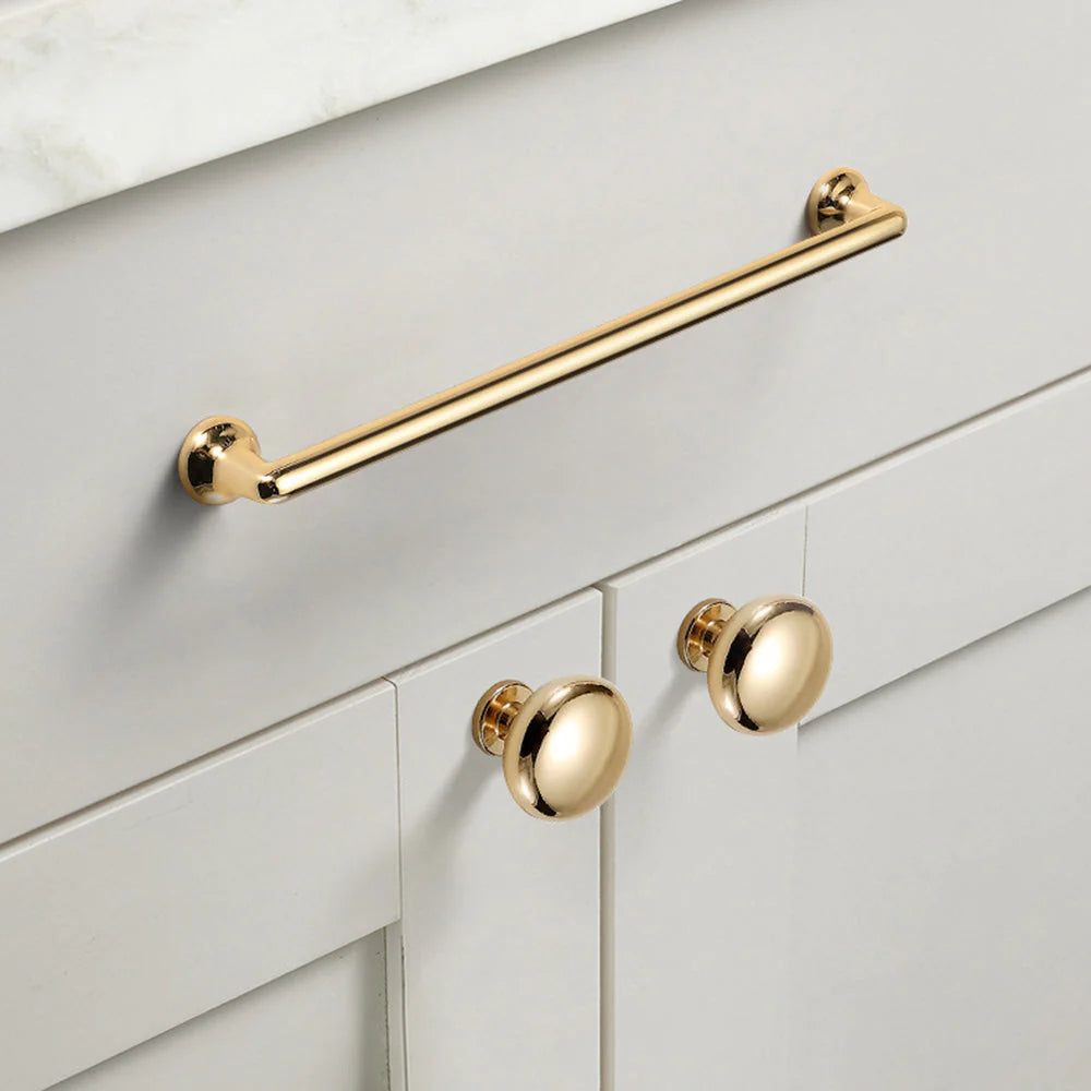 Gold Solid Zinc Alloy Modern Cabinet Wardrobe Handle