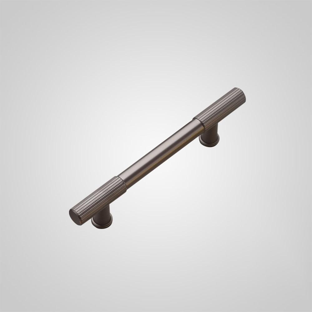 Black Polished Finish Lines Style Kitchen Cabinet T Bar Pulls