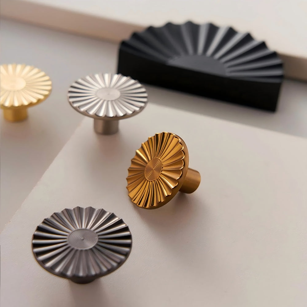 Luxury Sunburst Semi Circle Cabinet Handles