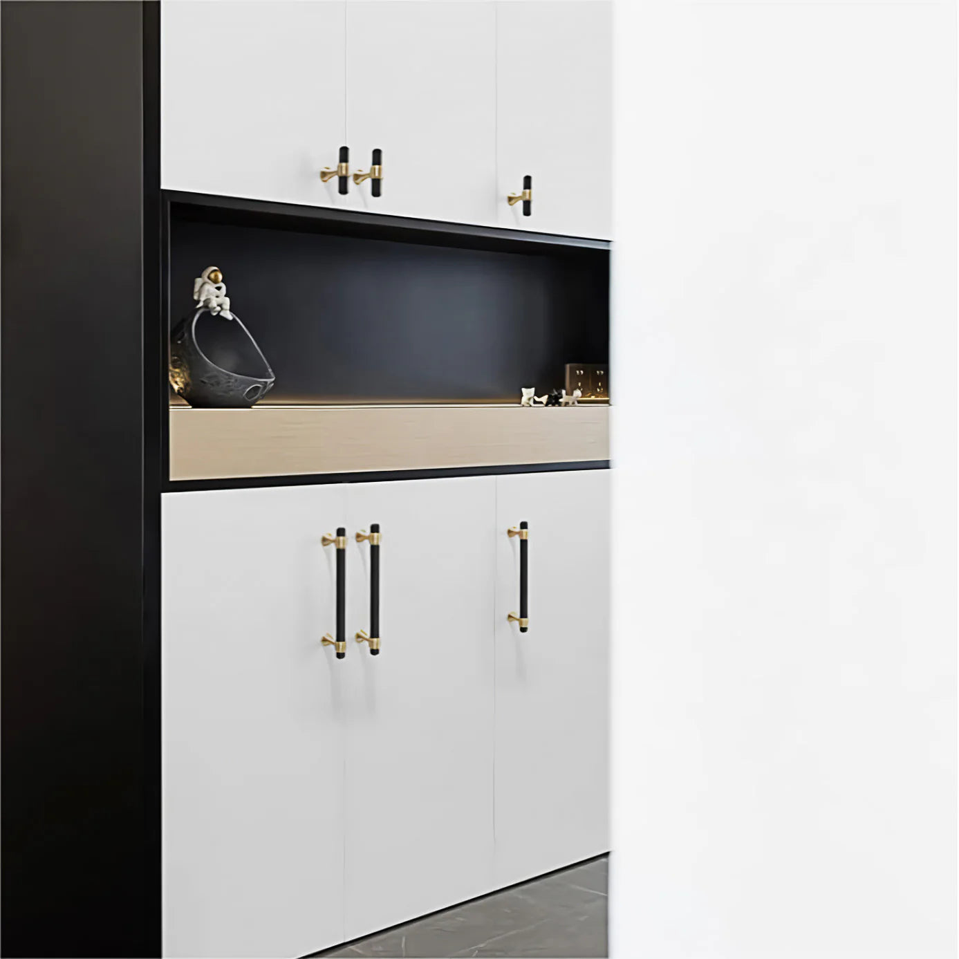 Black Finish Furniture T Bar Shaped Cabinet Pull Handles