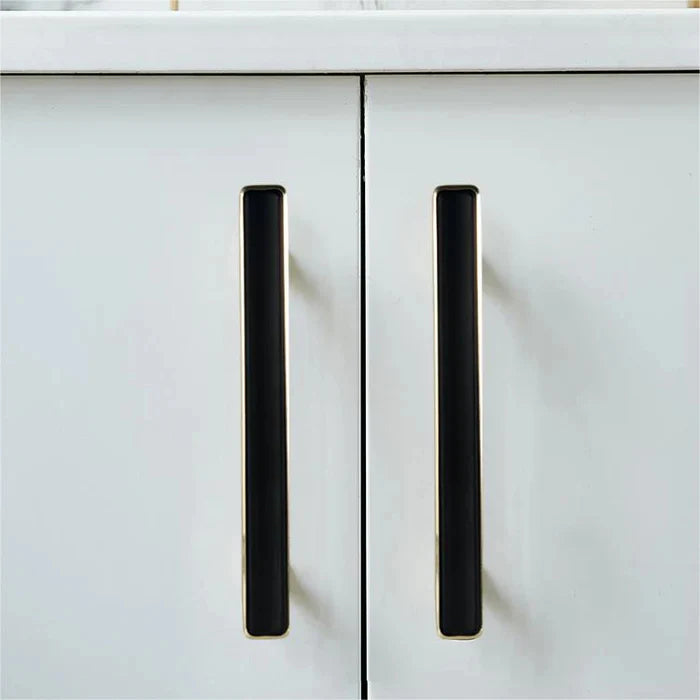 Black Solid Brass Removable T Bar Handle for Wardrobes and Cabinets
