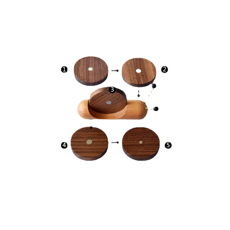 1 Set Wood Cup Mat Snail Shaped Tea Coaster