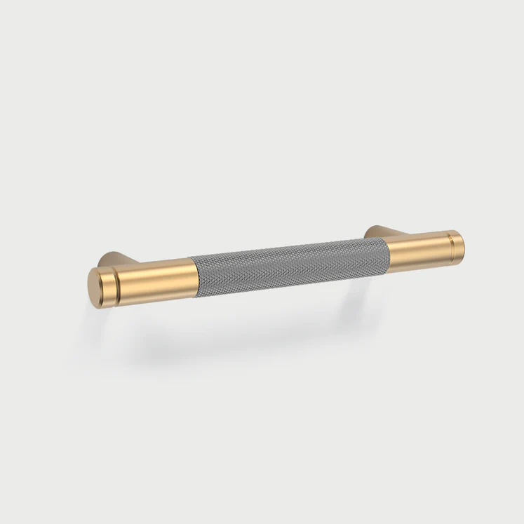 Silver Knurled Aluminum Bar Kitchen Drawer Cabinet Handles Pulls