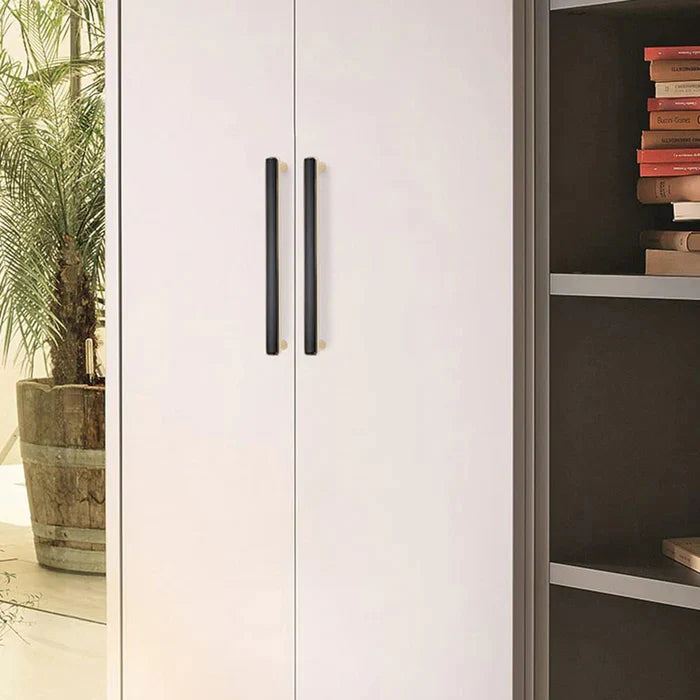 Black Solid Brass Removable T Bar Handle for Wardrobes and Cabinets