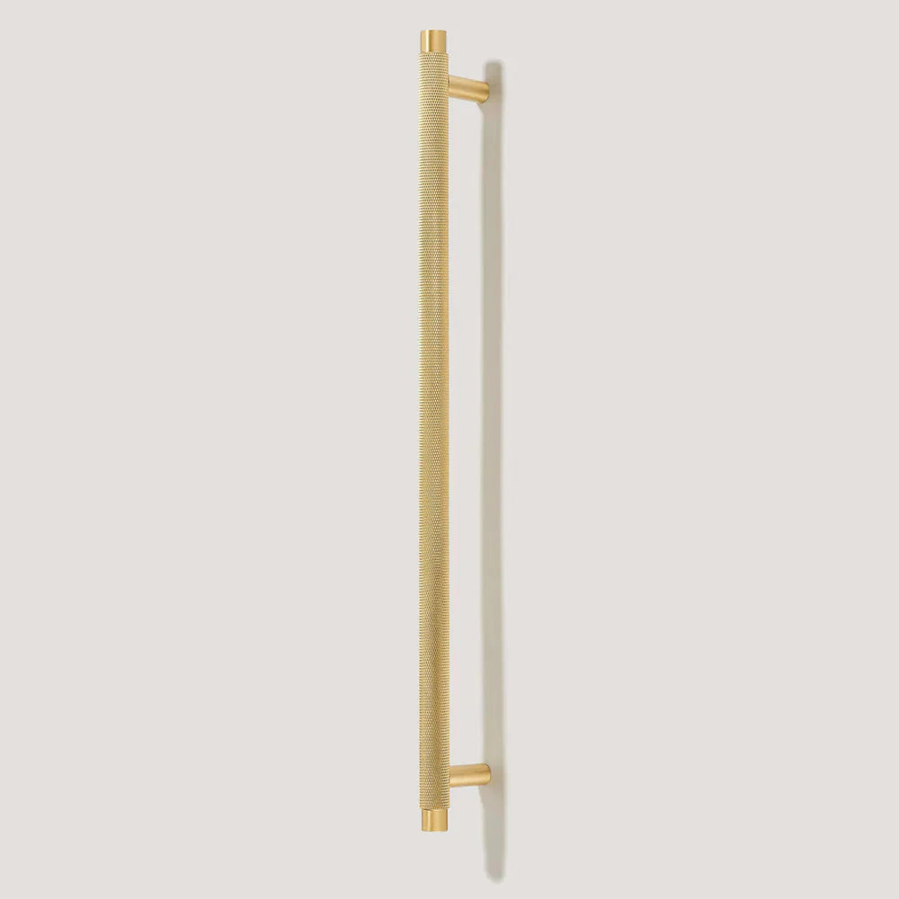 Gold Knurled T Bar Cabinet Handle Solid Brass