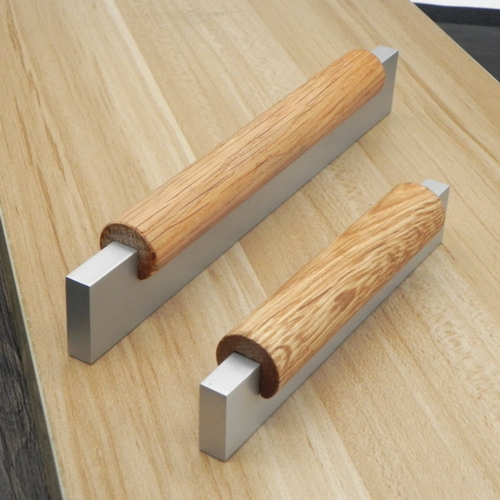 6 Pack Silver Wood Modern Kitchen Cabinet Handles