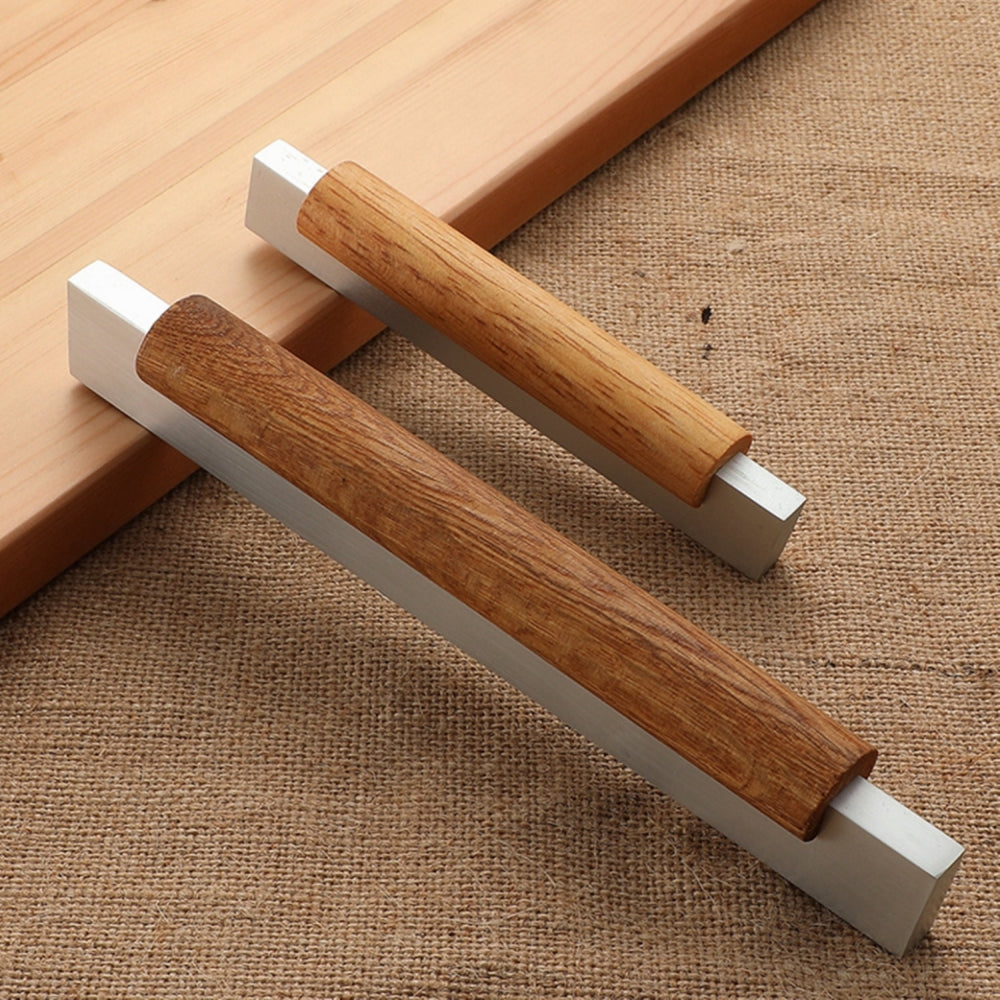 Silver Wood Modern Kitchen Cabinet Handles