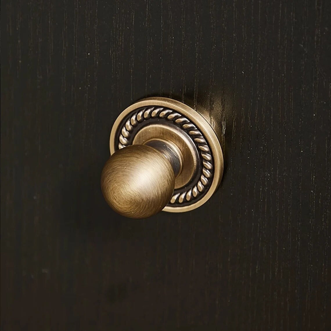 Vintage Bronze Solid Brass Cabinet Knobs with Backplate