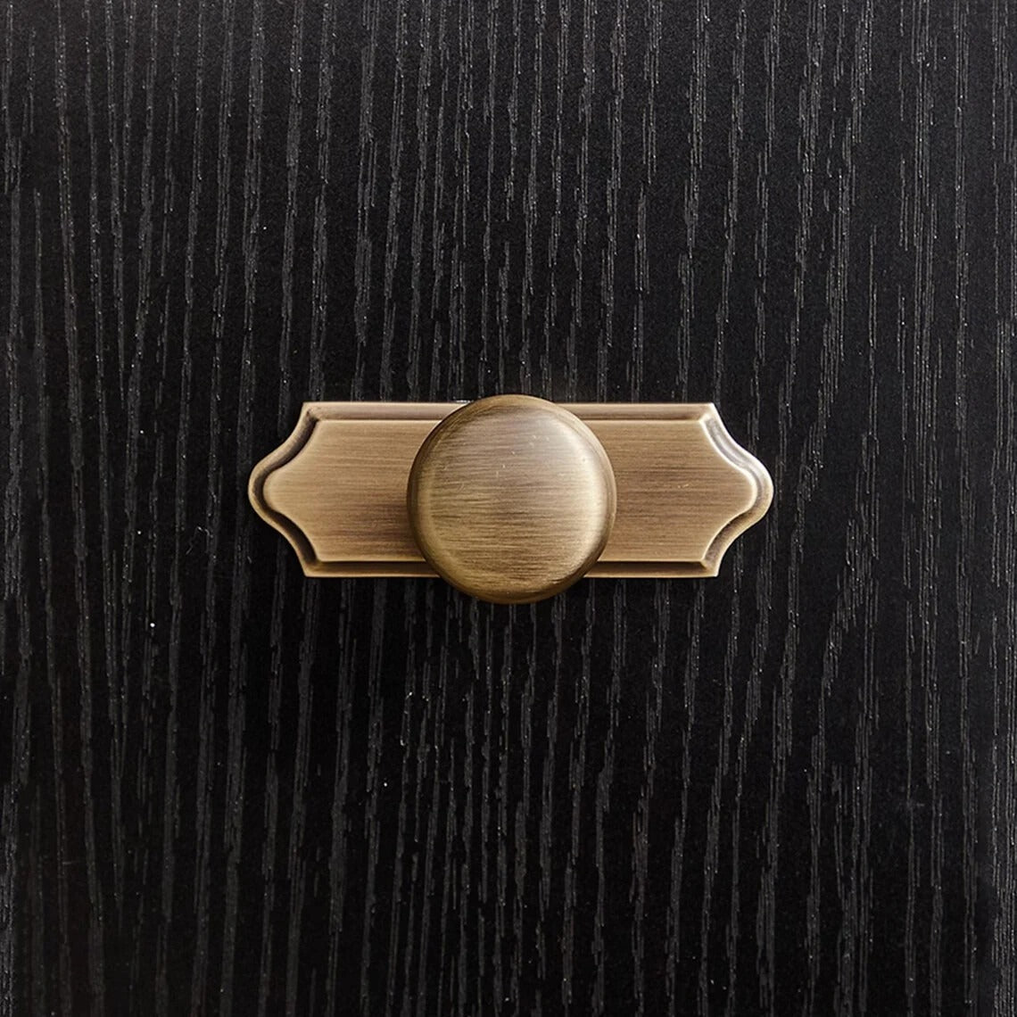 Vintage Bronze Solid Brass Cabinet Knobs with Backplate