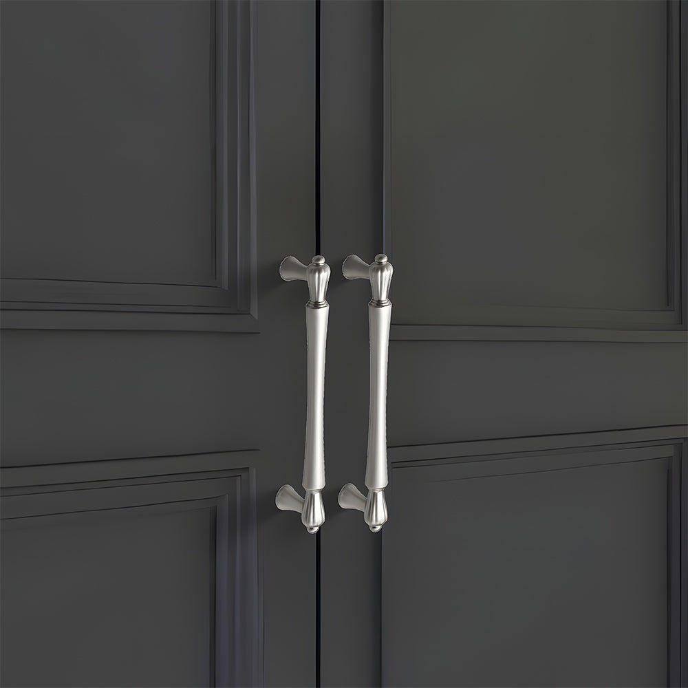 Silver Bar Cabinet Drawer Pull Handles for Kitchen Bedroom