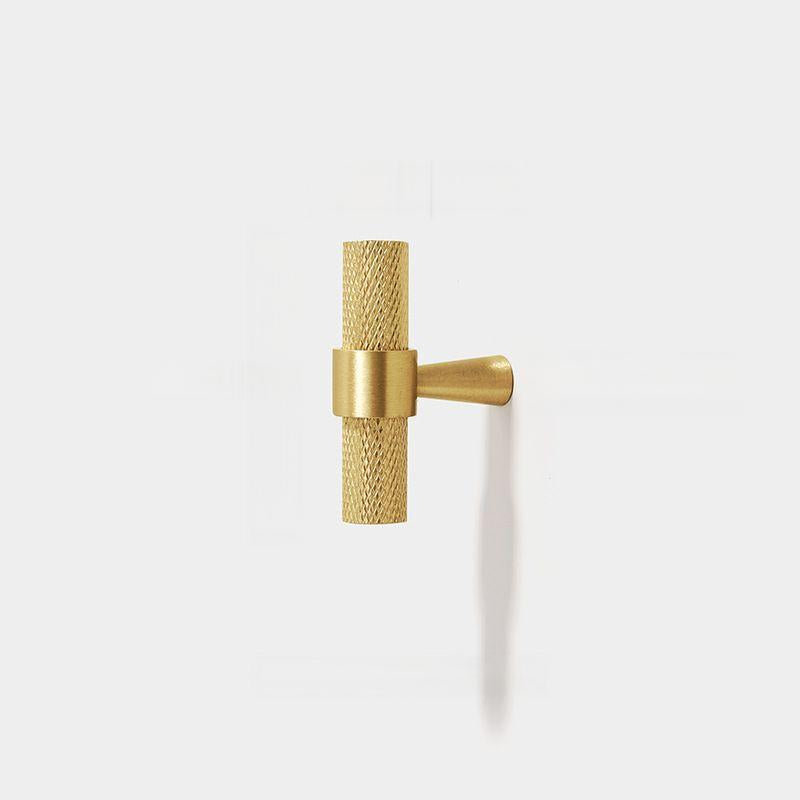 Retro Brass Gold Knurled Cabinet Drawer Handles For Kitchen